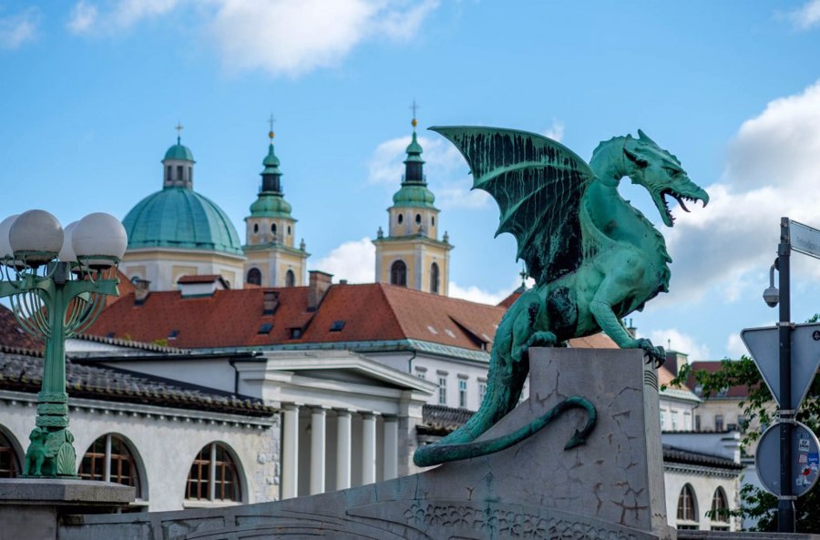 لیوبلیانا پایتخت مجسمه های اژدها