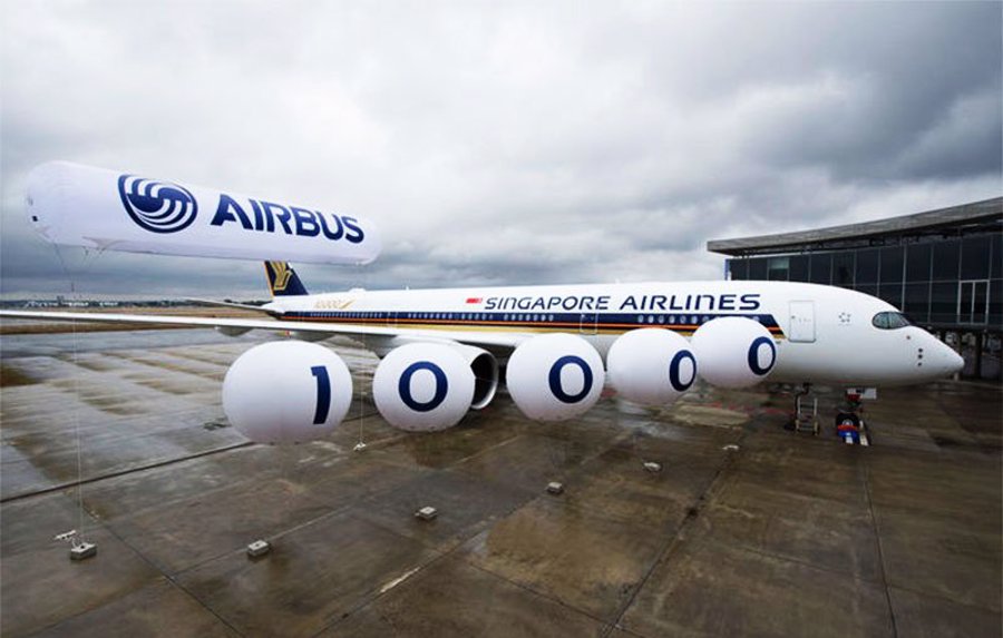 ۱۰۰۰۰th_airbus_aircraft_delivery_a350-900_to_singa
