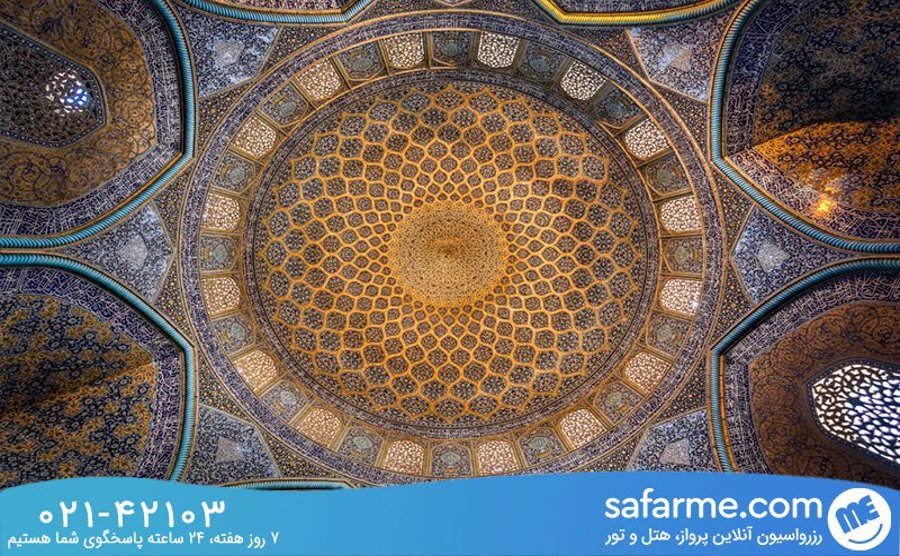 تغییر رنگ مسجد در شبانه روز